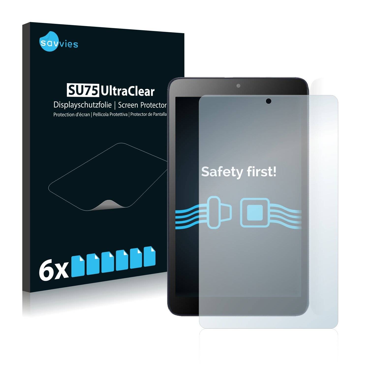 6x Savvies SU75 Displayschutzfolie für Alcatel Pixi 3
