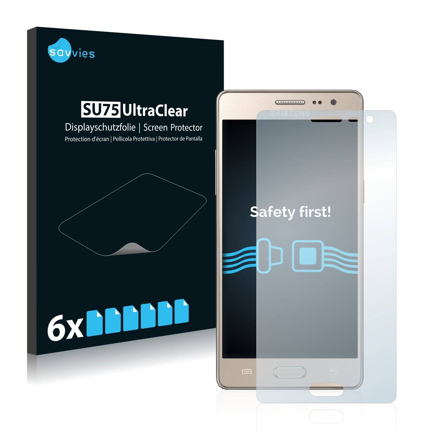 6x Savvies SU75 Displayschutzfolie für Samsung