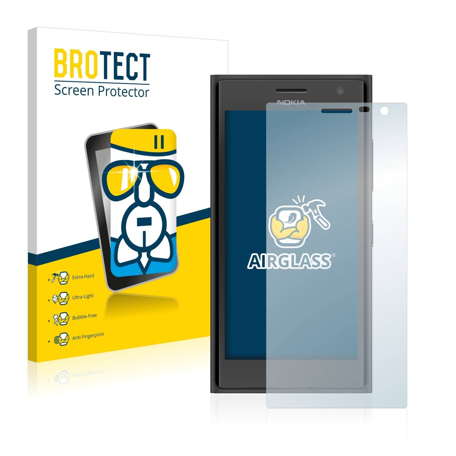 BROTECT AirGlass Schutzglas Folie für Nokia Lumia 730 Dual