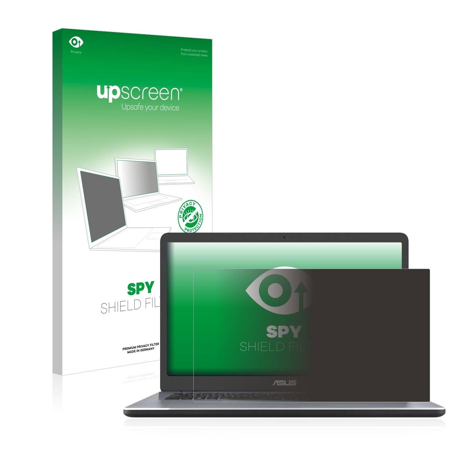 upscreen Spy Shield Filter Premium Blickschutzfilter für Asus