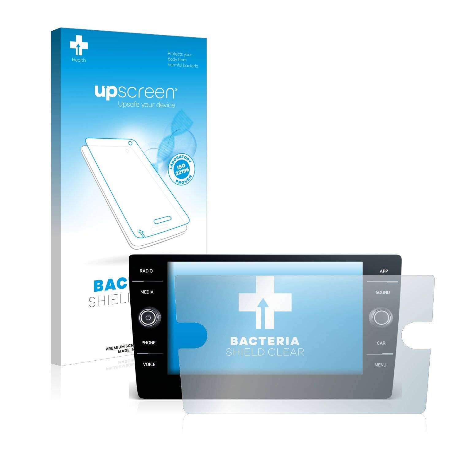 upscreen Bacteria Shield Clear Premium Antibakterielle Displayschutzfolie für Volkswagen