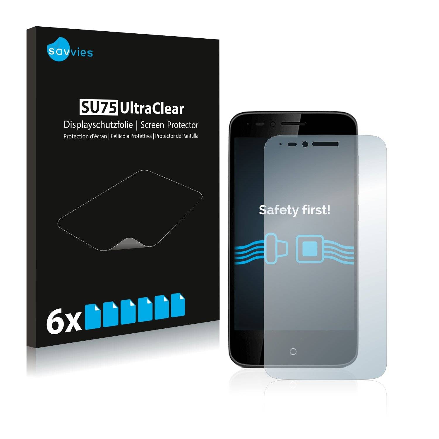 6x Savvies SU75 Displayschutzfolie für Alcatel One Touch