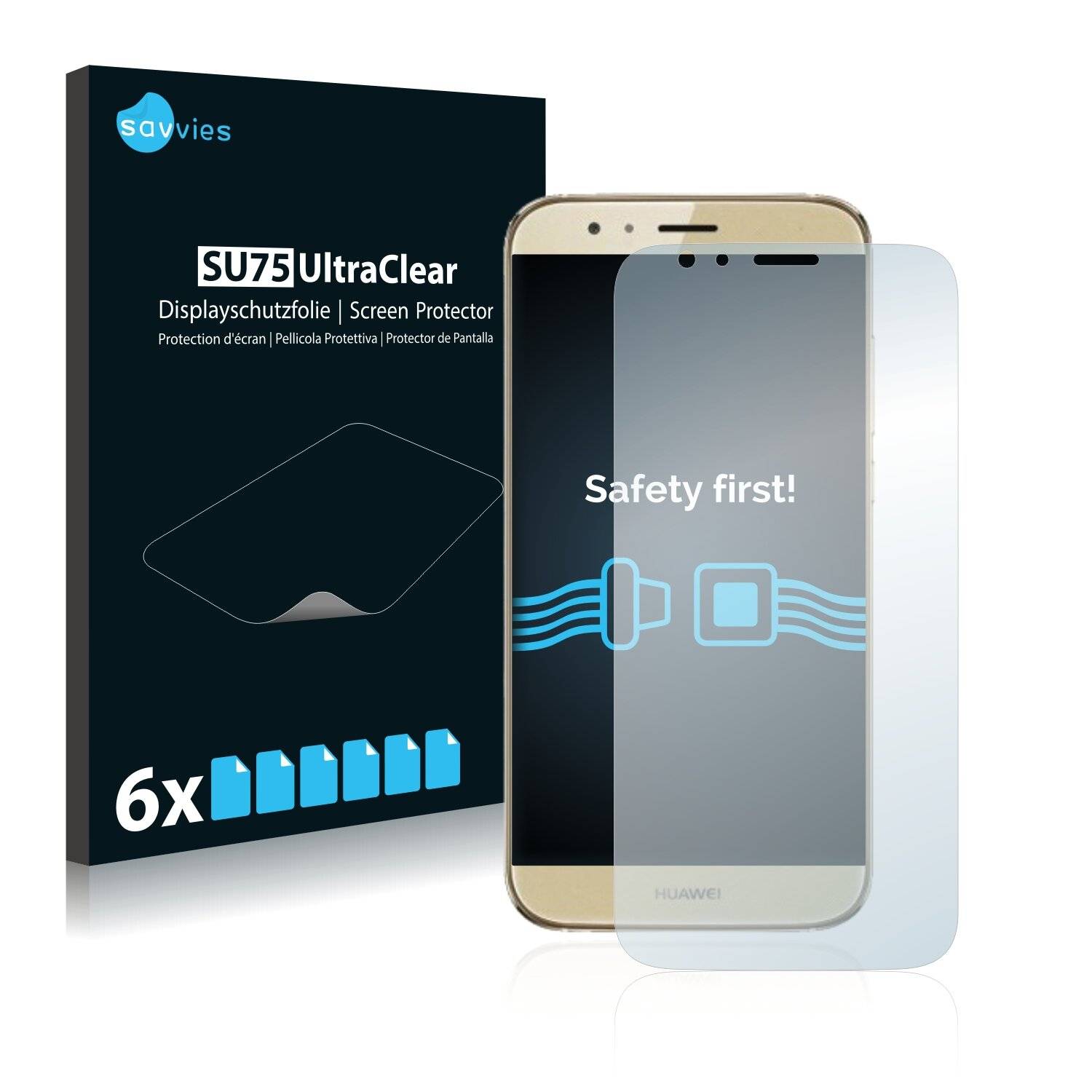6x Savvies SU75 Displayschutzfolie für Huawei G7