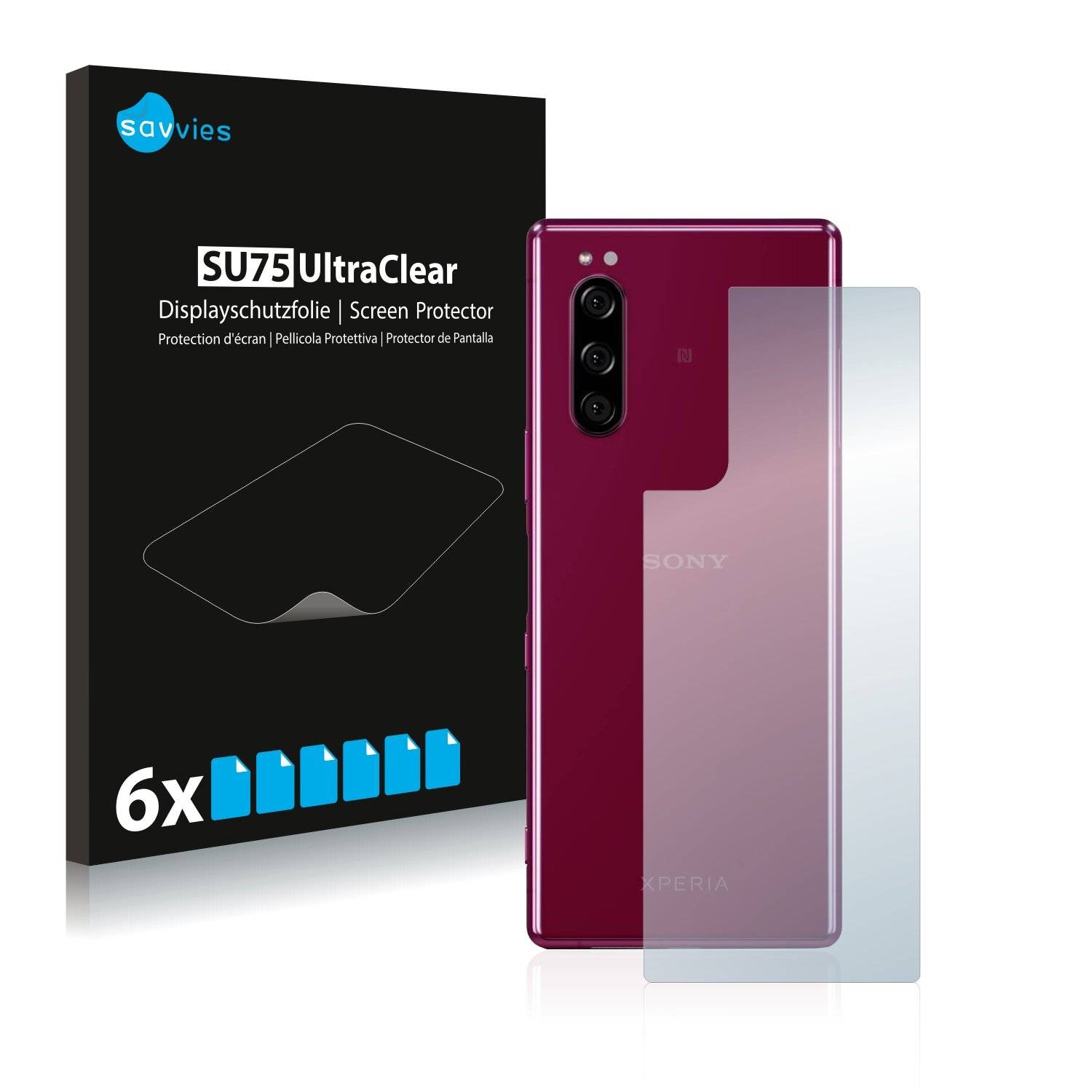 6x Savvies SU75 Displayschutzfolie für Sony Xperia 5
