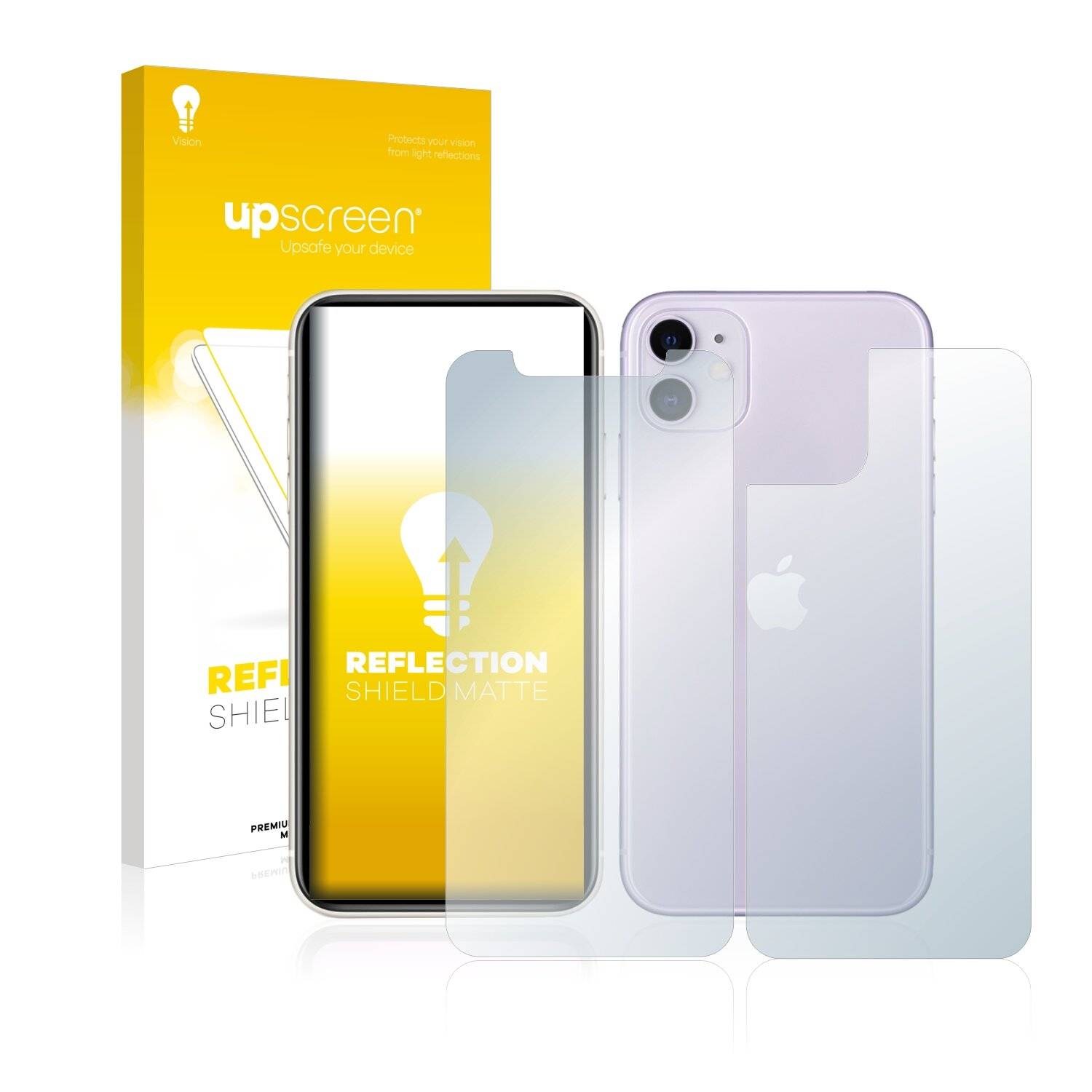 upscreen Reflection Shield Matte Premium Displayschutzfolie für Apple iPhone 11 (Vorder +