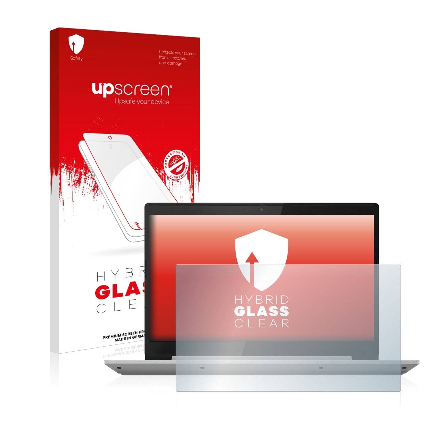 upscreen Hybrid Glass Clear Premium Schutzglas Folie für Lenovo IdeaPad L340