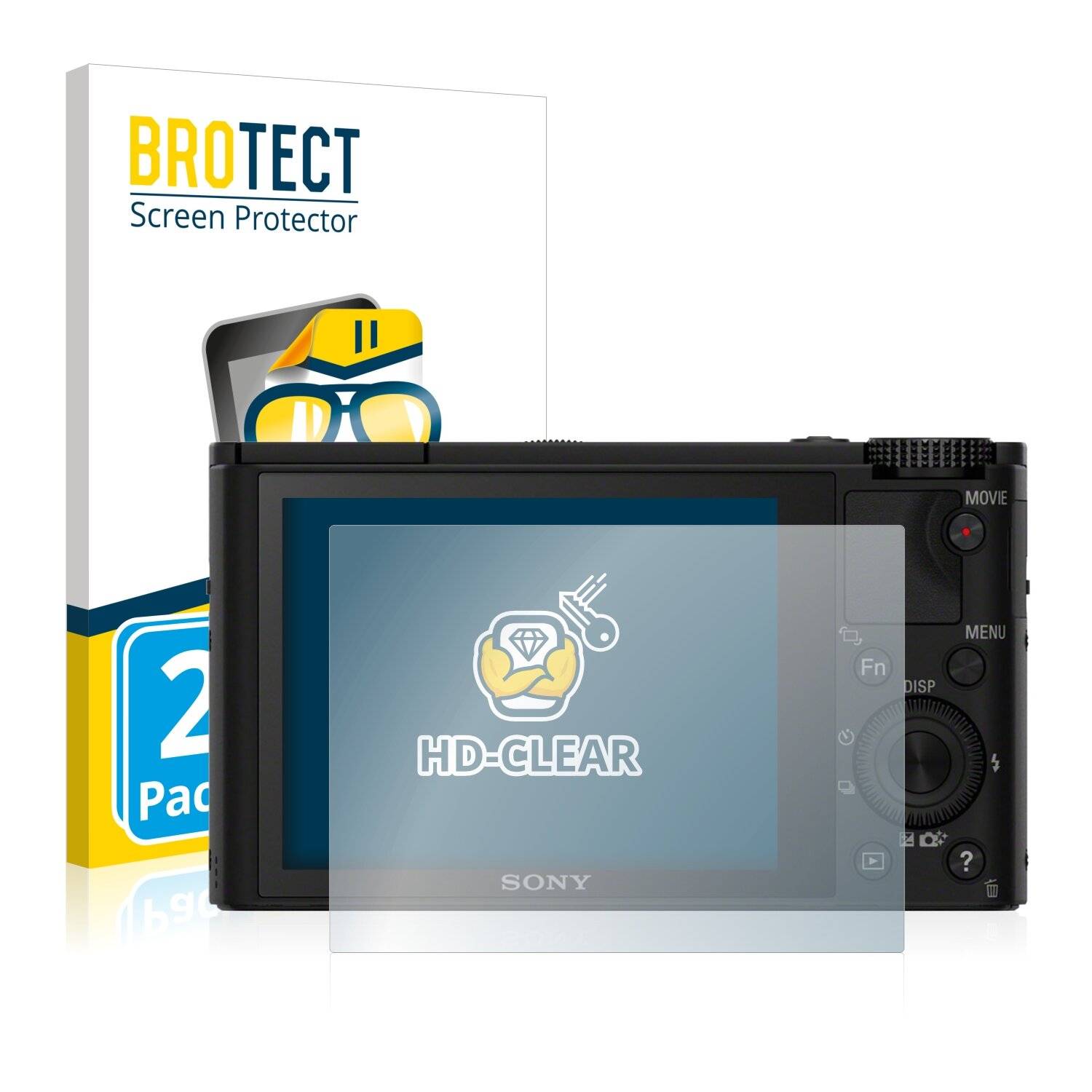 2x BROTECT HD-Clear Displayschutzfolie für Sony Cyber-Shot