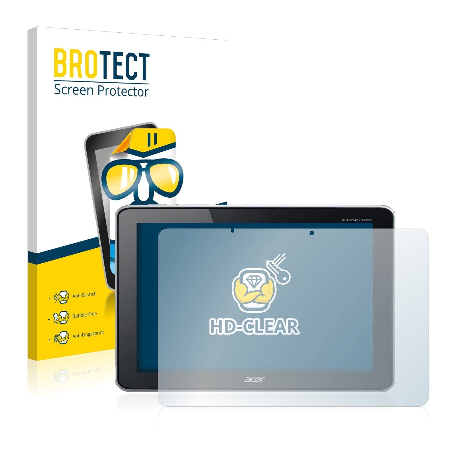 2x BROTECT HD-Clear Displayschutzfolie für Acer Iconia Tab