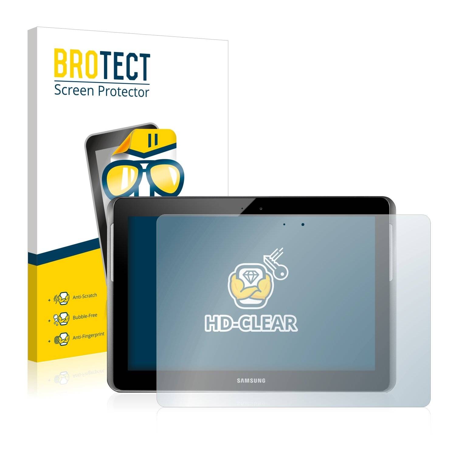 2x BROTECT HD-Clear Displayschutzfolie für Samsung Galaxy Tab