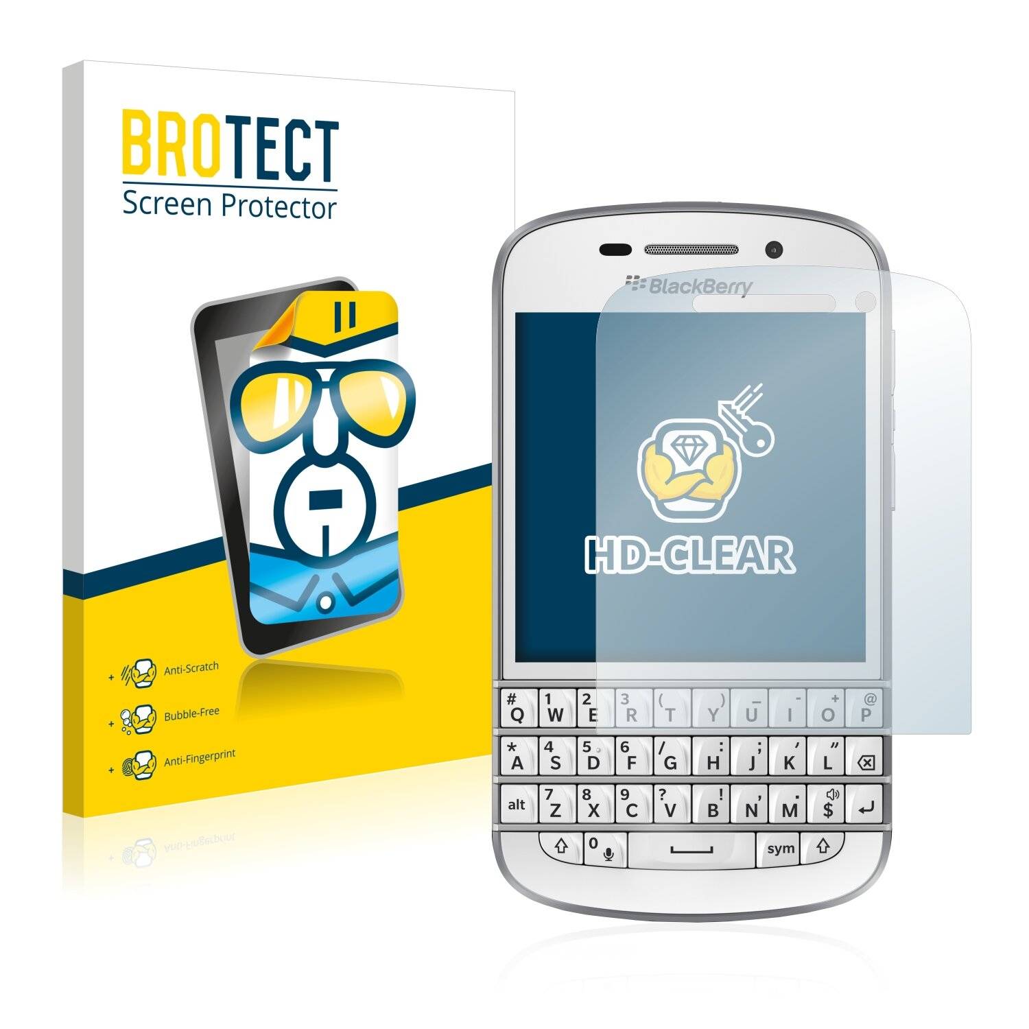2x BROTECT HD-Clear Displayschutzfolie für BlackBerry