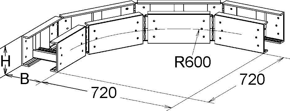Niedax GFK-Bogen ULLBG 150.150