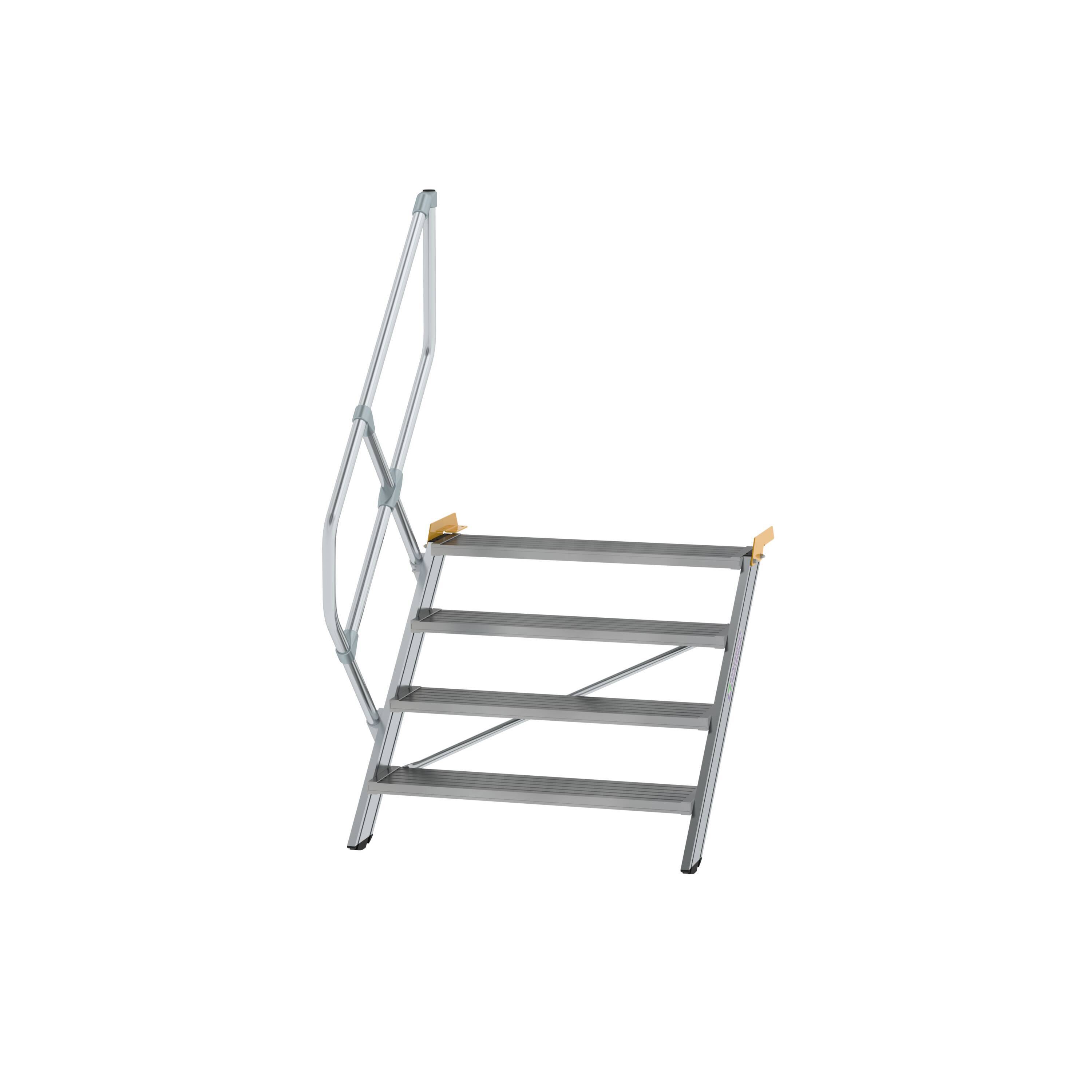 Munk Treppe 45° Stufenbreite 1000 mm 4 Stufen Aluminium geriffelt
