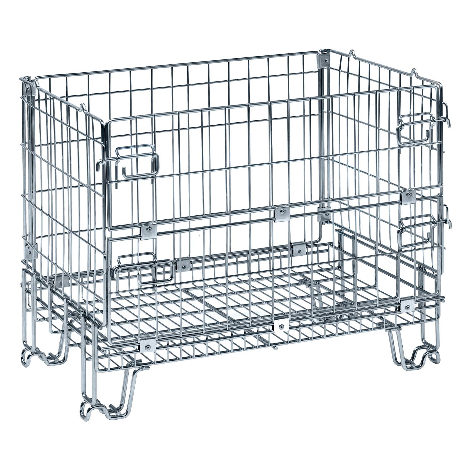 Kongamek Gitterbox verzinkt 860x580x680mm vorne halb zu öffnen 300kg Tragkraft