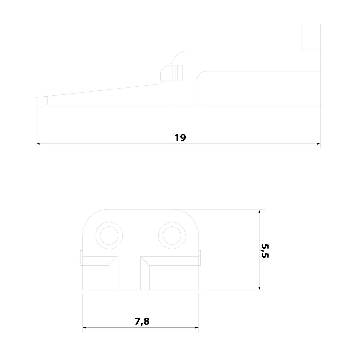 AWM-2S Amphenol AS-2HKF 108 Haltekeil Kabeldose ATM-Serie passend für: ATM-Serie Kabeldose 2-polig Temperaturbereich