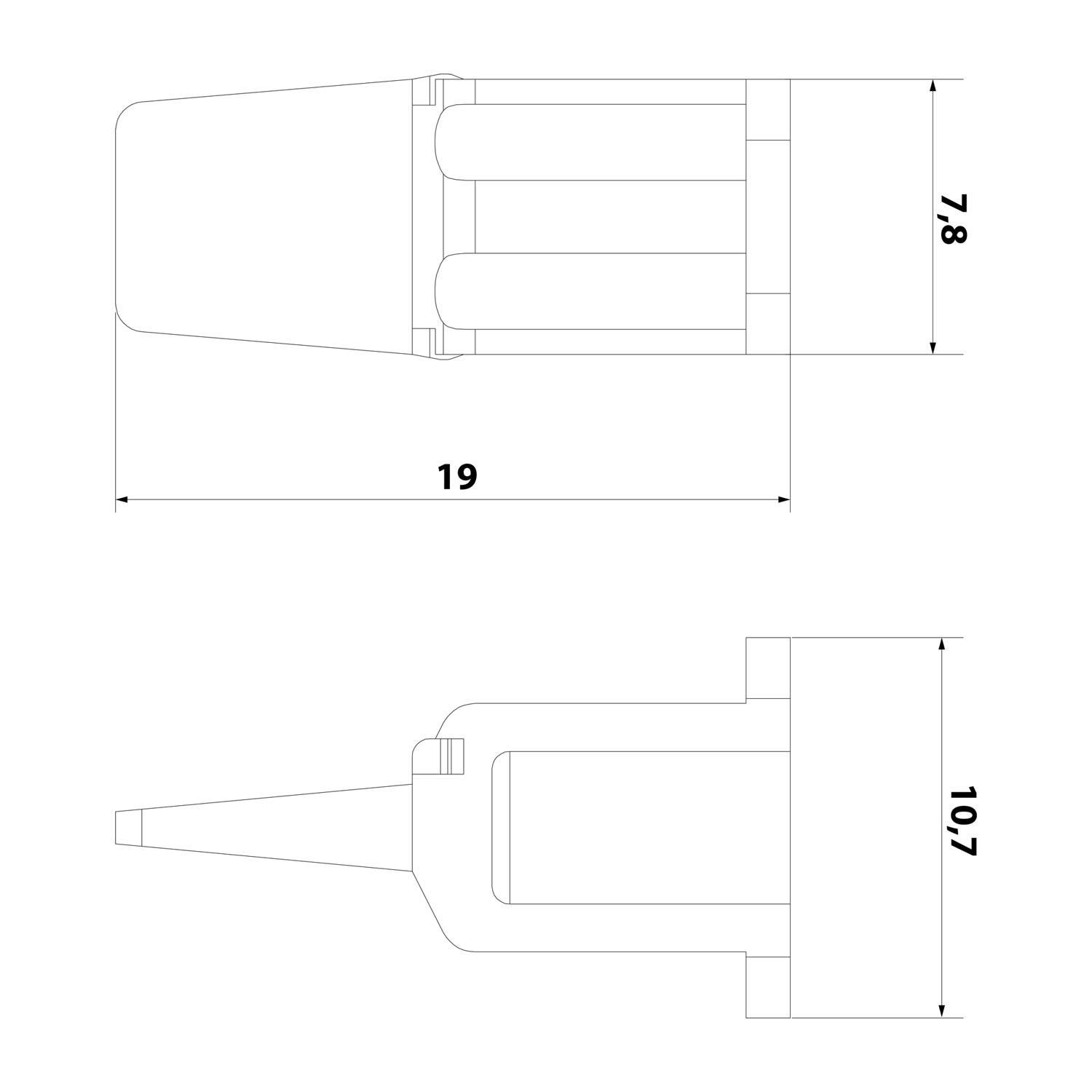 AWM-4S Amphenol AS-4HKF 110 Haltekeil Kabeldose ATM-Serie passend für: ATM-Serie Kabeldose 4-polig Temperaturbereich