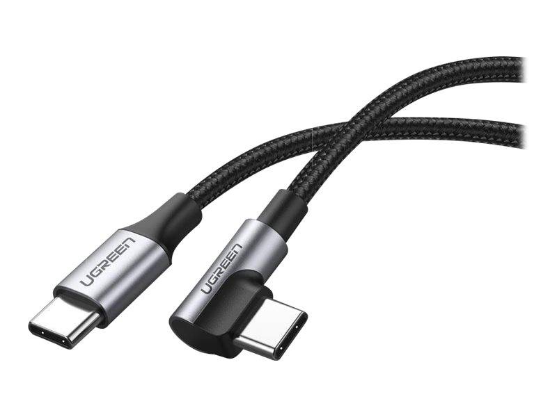 Ugreen - USB-Kabel - 24 pin USB-C (M) nach rechts abgewinkelt zu 24 pin USB-C (M)