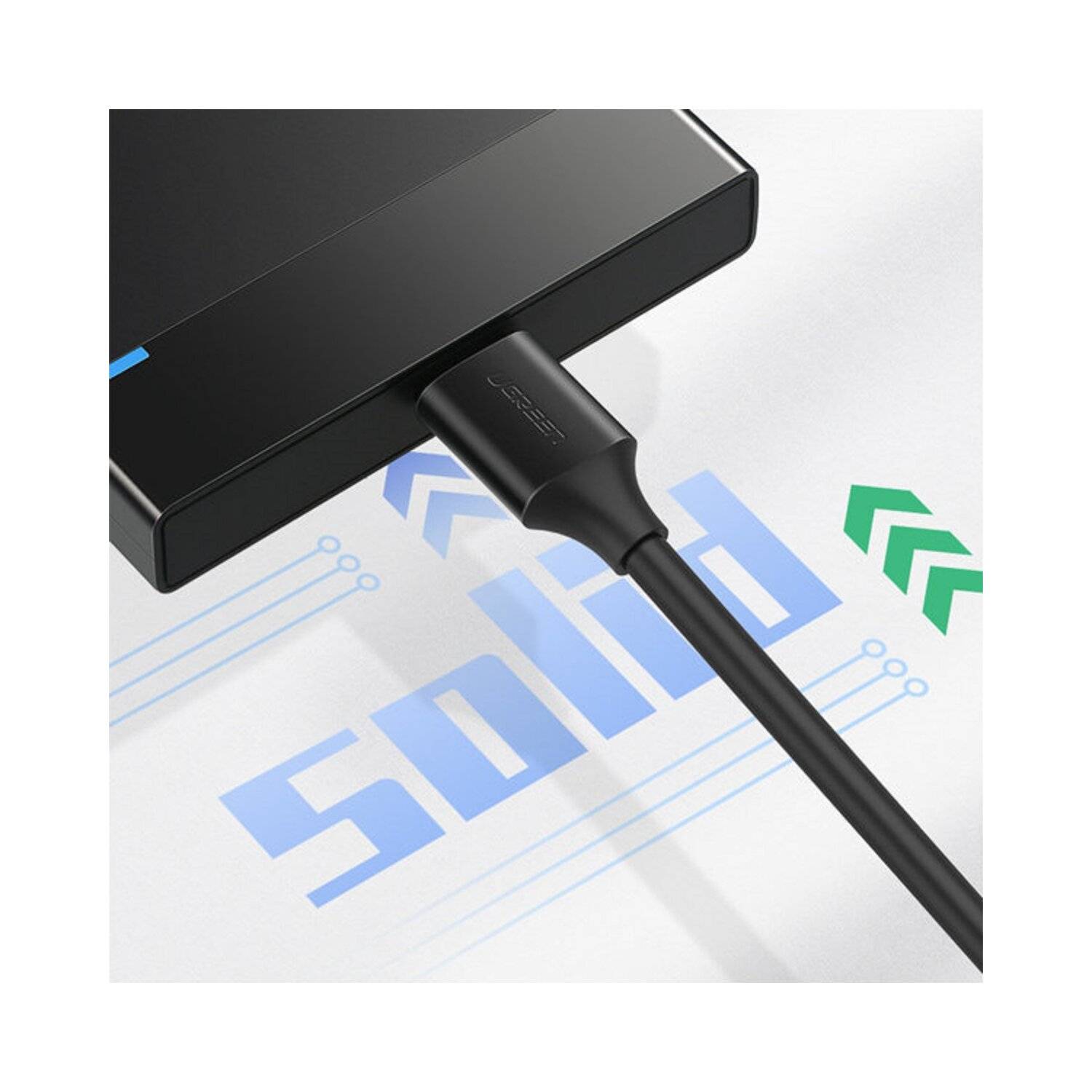 Ugreen Kabel USB-A - Micro USB-B 3.0 5Gb/s schwarz (US130)