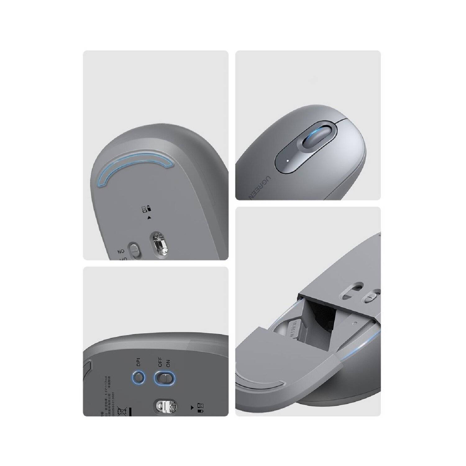 Ugreen MU105 2,4 GHz USB-Funkmaus – USB Maus Grau