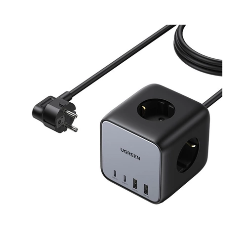 Ugreen Cube Steckdosenleiste 65W USB / USB C + 3x AC-Buchse schwarz (CD268) Ugreen Cube Steckdosenleiste 65W USB / USB C + 3x AC-Buchse schwarz (CD268)