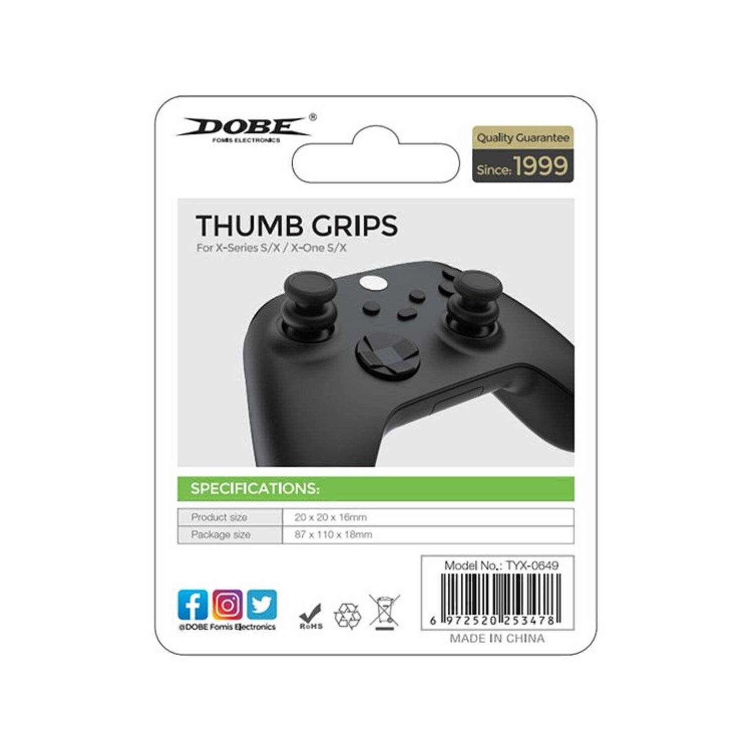 Dobe Pad kompatibel mit XBOX Controller Stick schwarz (TYX-0649)