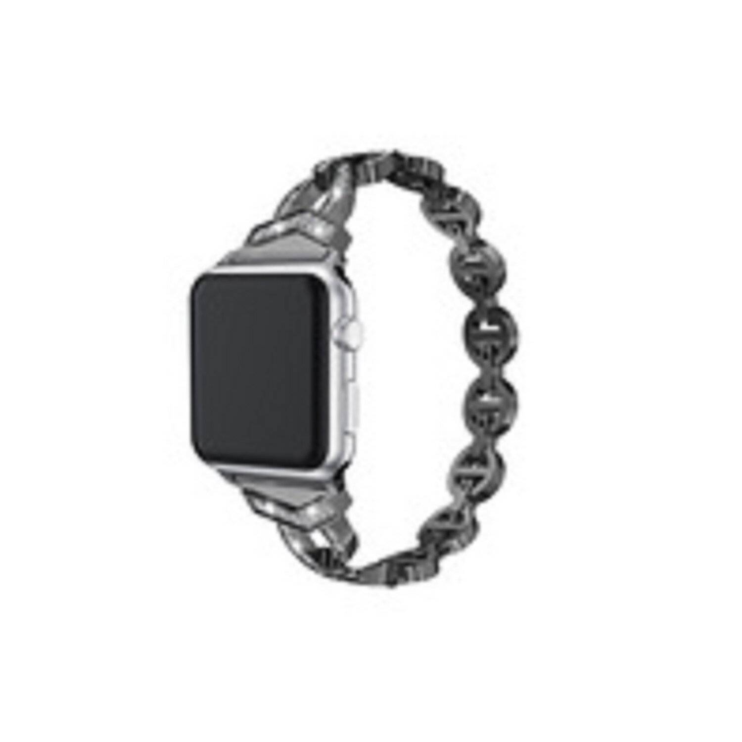 Armband Hülle Armbandschlaufe kompatibel mit der Watch Schwarz 42/44/45