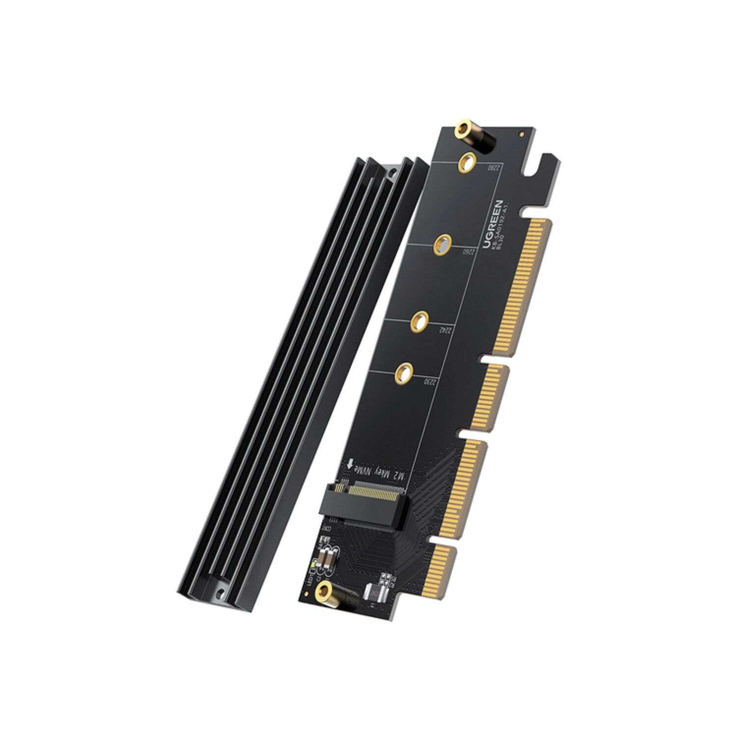 Ugreen Erweiterungskartenadapter PCIe 4.0 x16 auf M.2 NVMe M-Key schwarz (CM465)