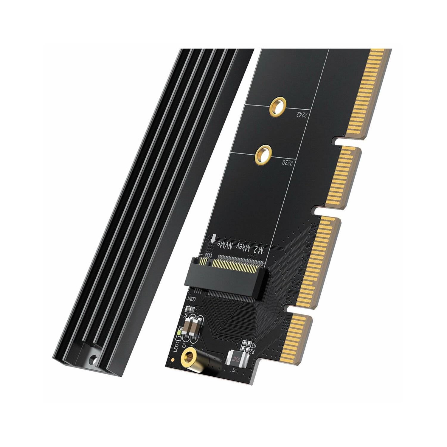 Ugreen Erweiterungskartenadapter PCIe 4.0 x16 auf M.2 NVMe M-Key schwarz (CM465)