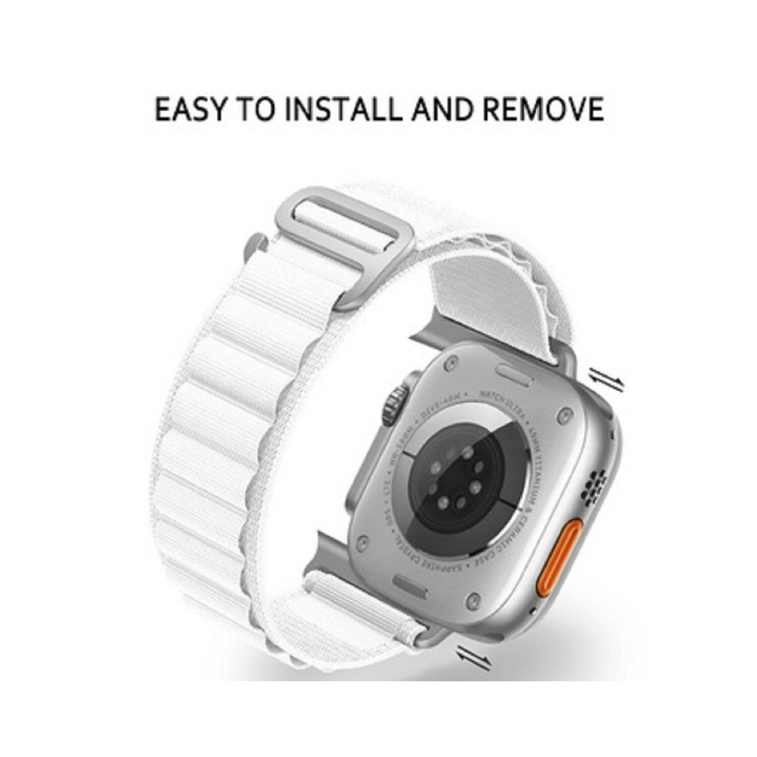 Nylonschlaufe Hülle Armband kompatibel mit der Watch42/44/45/49 Orange