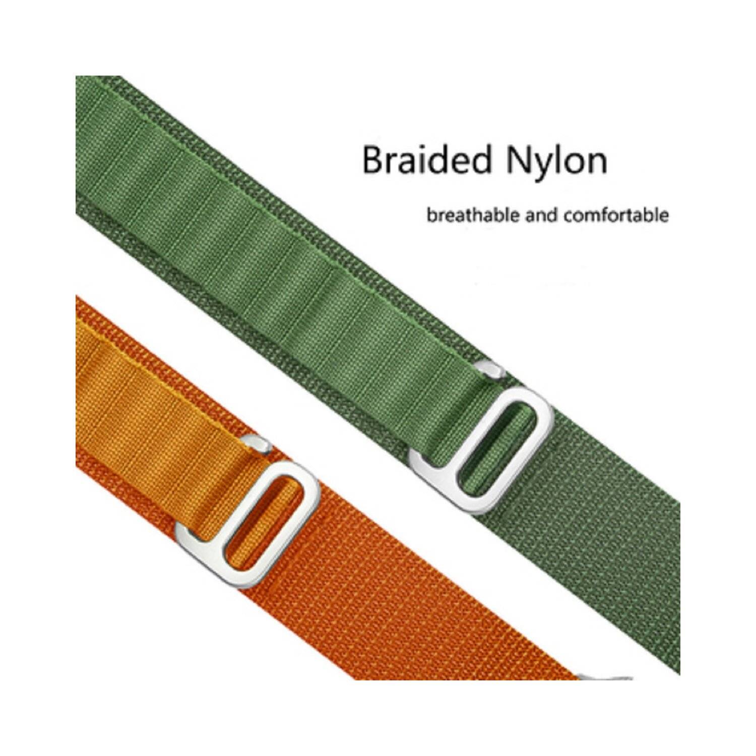 Nylonschlaufe Hülle Armband kompatibel mit der Watch42/44/45/49 Orange