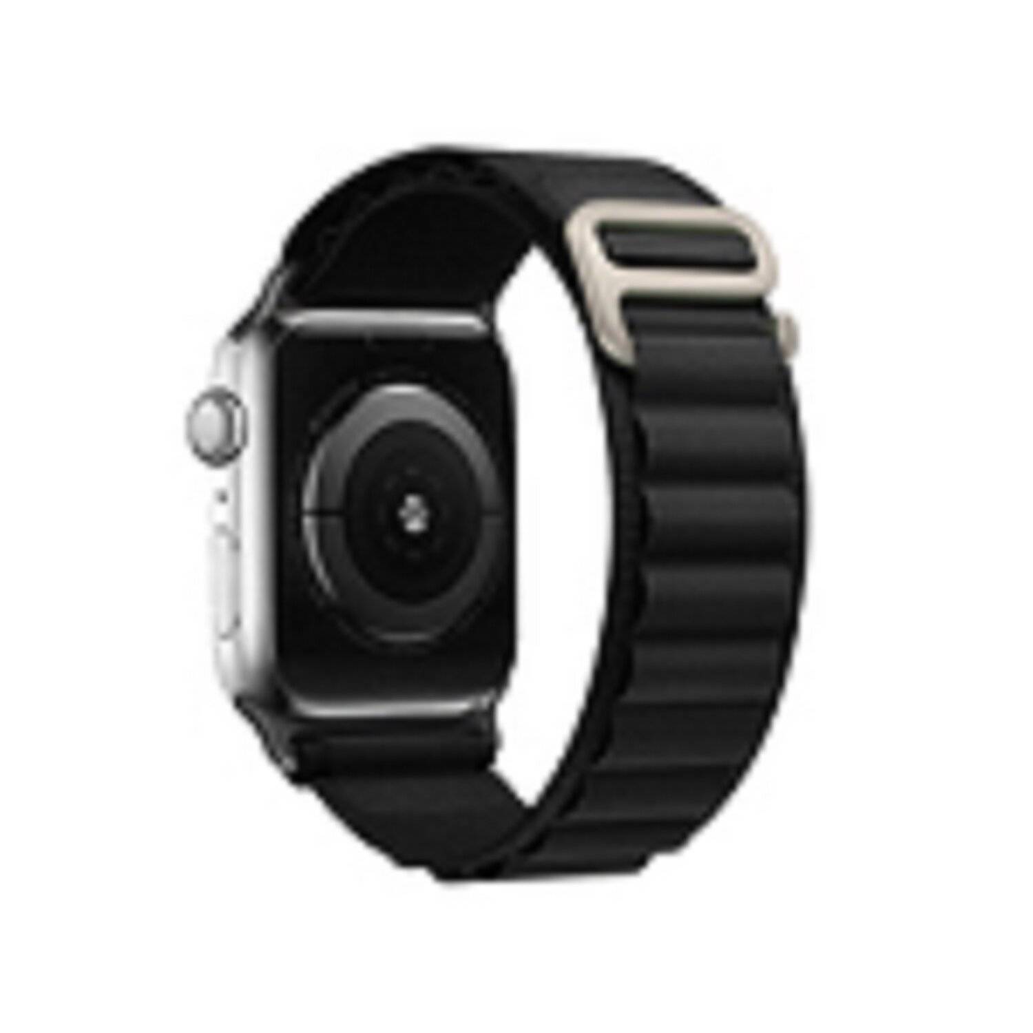 Nylonschlaufe Hülle Armband kompatibel mit der Watch 42/44/45/49 Schwarz