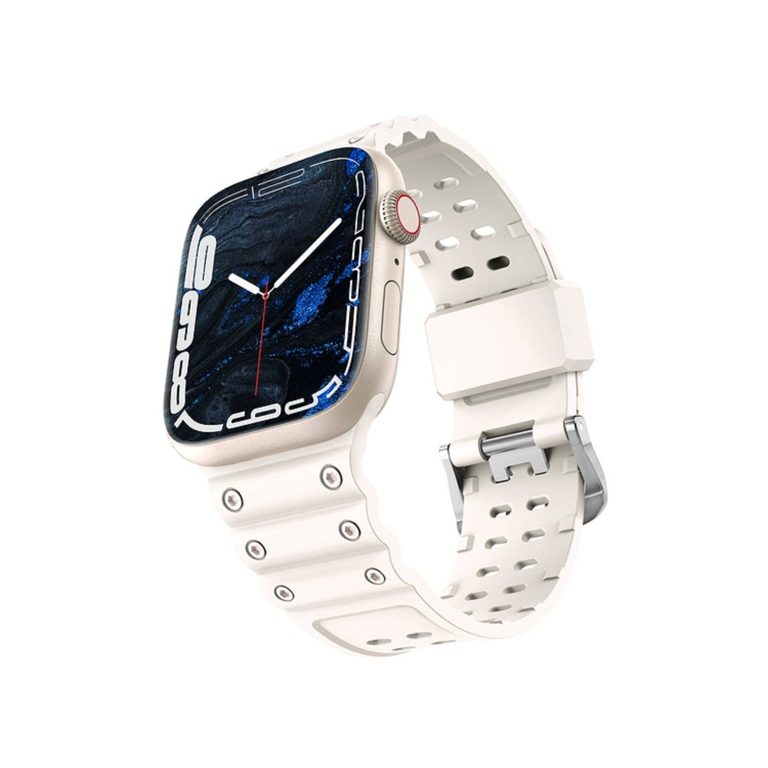 Armband Triple Protection Armband kompatibel mit Watch Ultra, SE, 8, 7, 6, 5, 4, 3, 2, 1 (49, 45, 44, 42 mm) Weiß