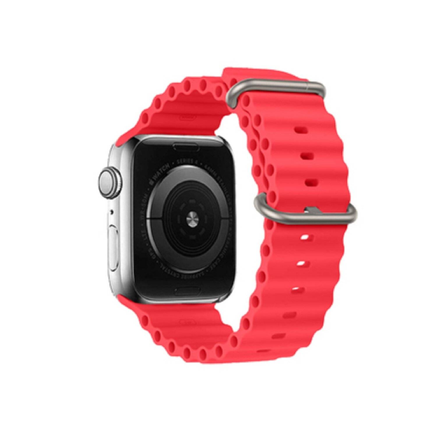 Silikon Armband Hülle Silikonschlaufe kompatibel mit Ihrer Watch 42/44/45/49 Rot