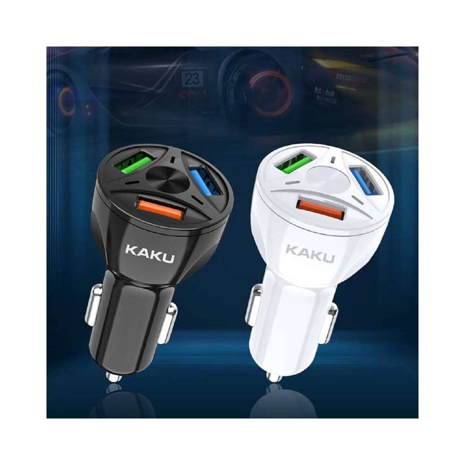Kaku KSC-486 20W Autoladegerät KFZ-Ladegerät 4.8A 3x USB Quick Charge 3.0 Weiß