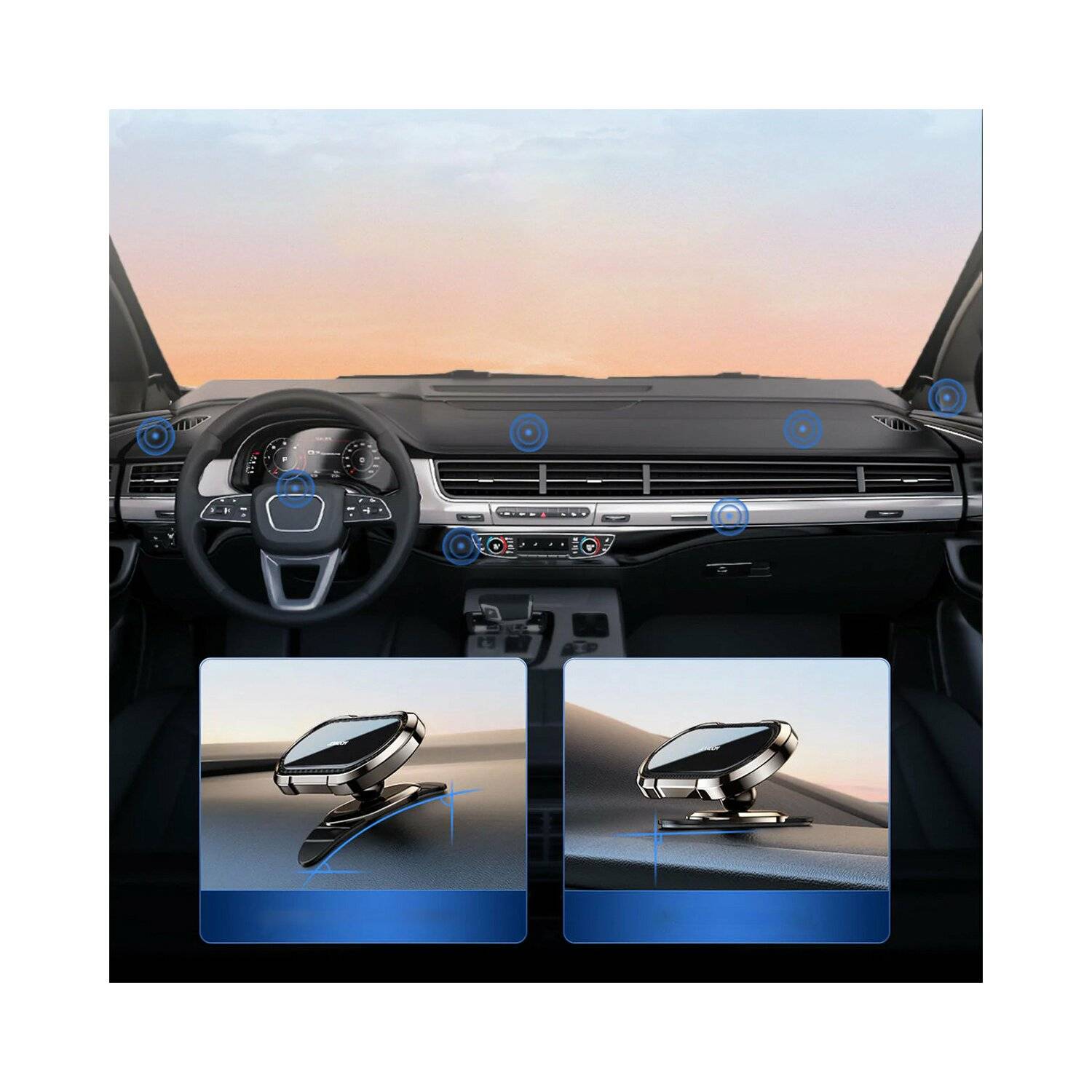 Joyroom Auto magnetische selbstklebende Handyhalterung (Armaturenbrett / Cockpit) grau