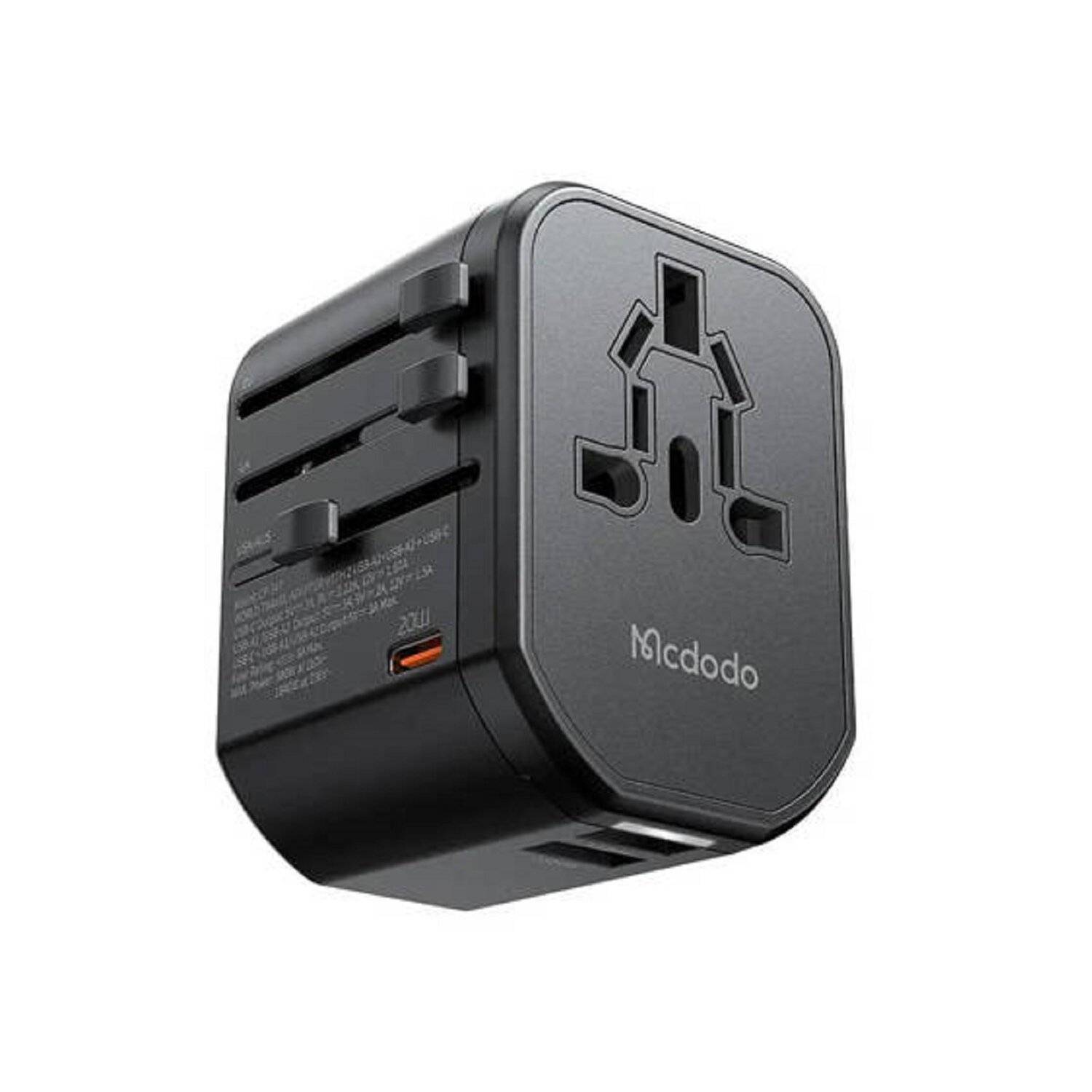 Universal-Wandladegerät Mcdodo EU/US/AU/UK CP-3471, PD 20W (schwarz)