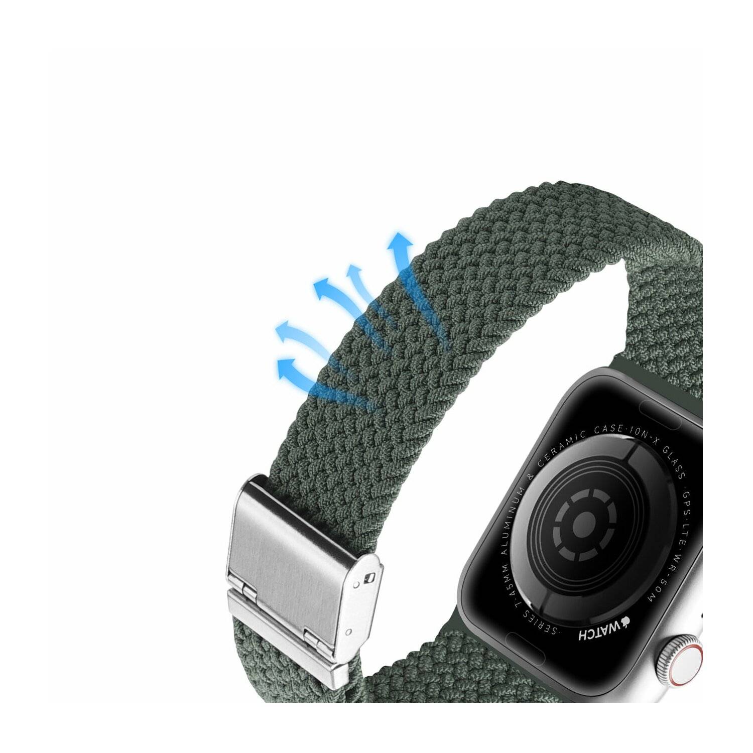 Dux Ducis Strap (Mixture II Version) Armband für Apple Watch Ultra, SE, 8, 7, 6, 5, 4, 3, 2, 1 Grün 42/44/45 mm