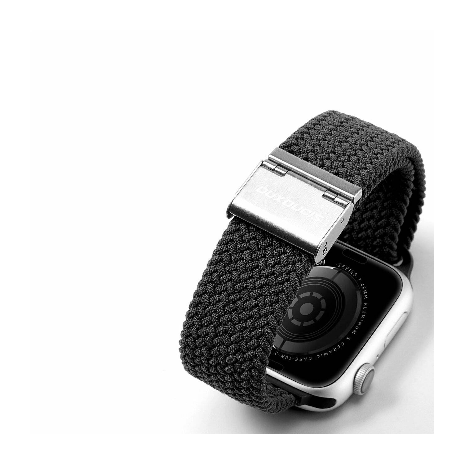Dux Ducis Strap (Mixture II Version) Armband für Apple Watch Ultra, SE, 8, 7, 6, 5, 4, 3, 2, 1 Schwarz 42/44/45 mm