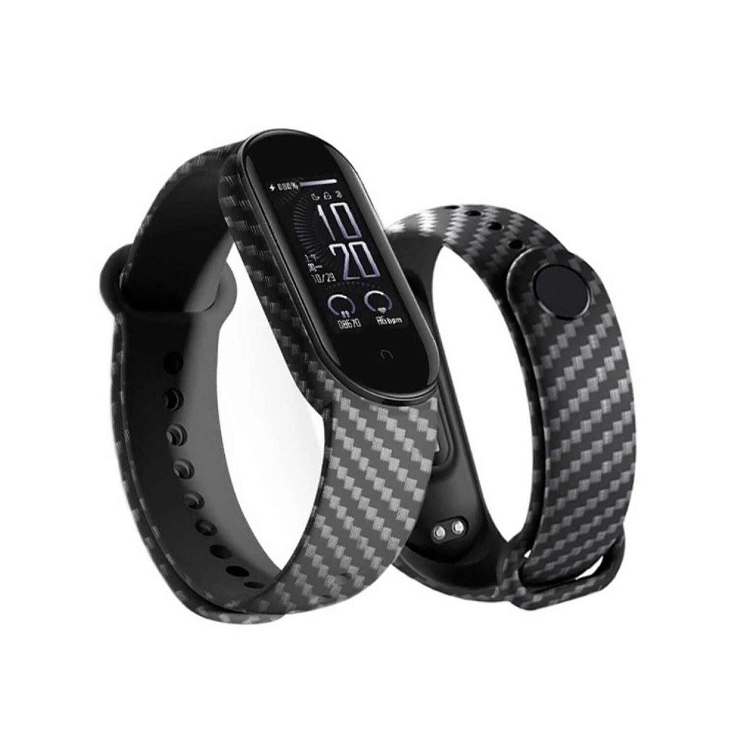 Silikonarmband Xiaomi Mi Band 7 Ersatz-Silikon-Armband Carbon Schwarz
