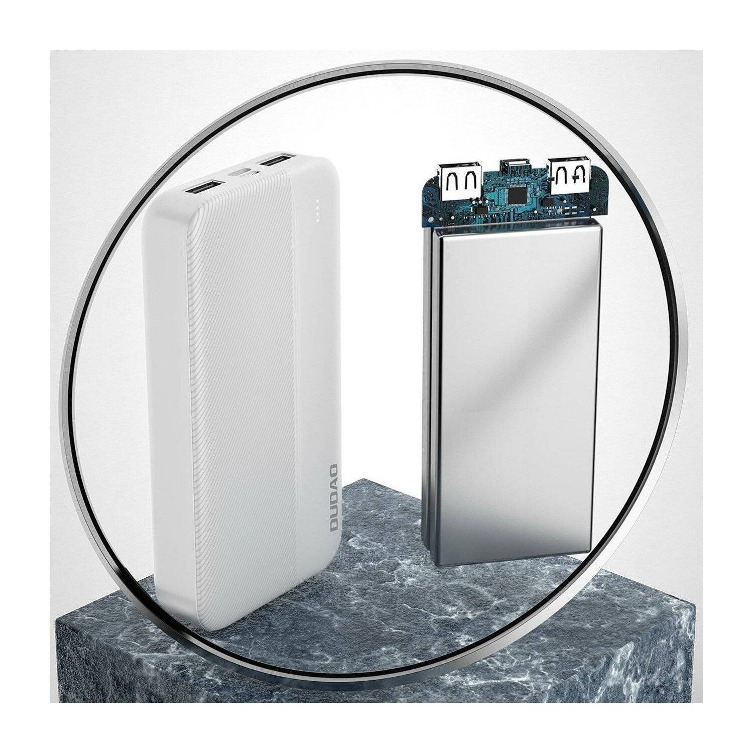 Dudao Powerbank Akkukapazität 20000mAh 2x USB-A Anschluss 10W Ladegerät (K4S+) Schwarz