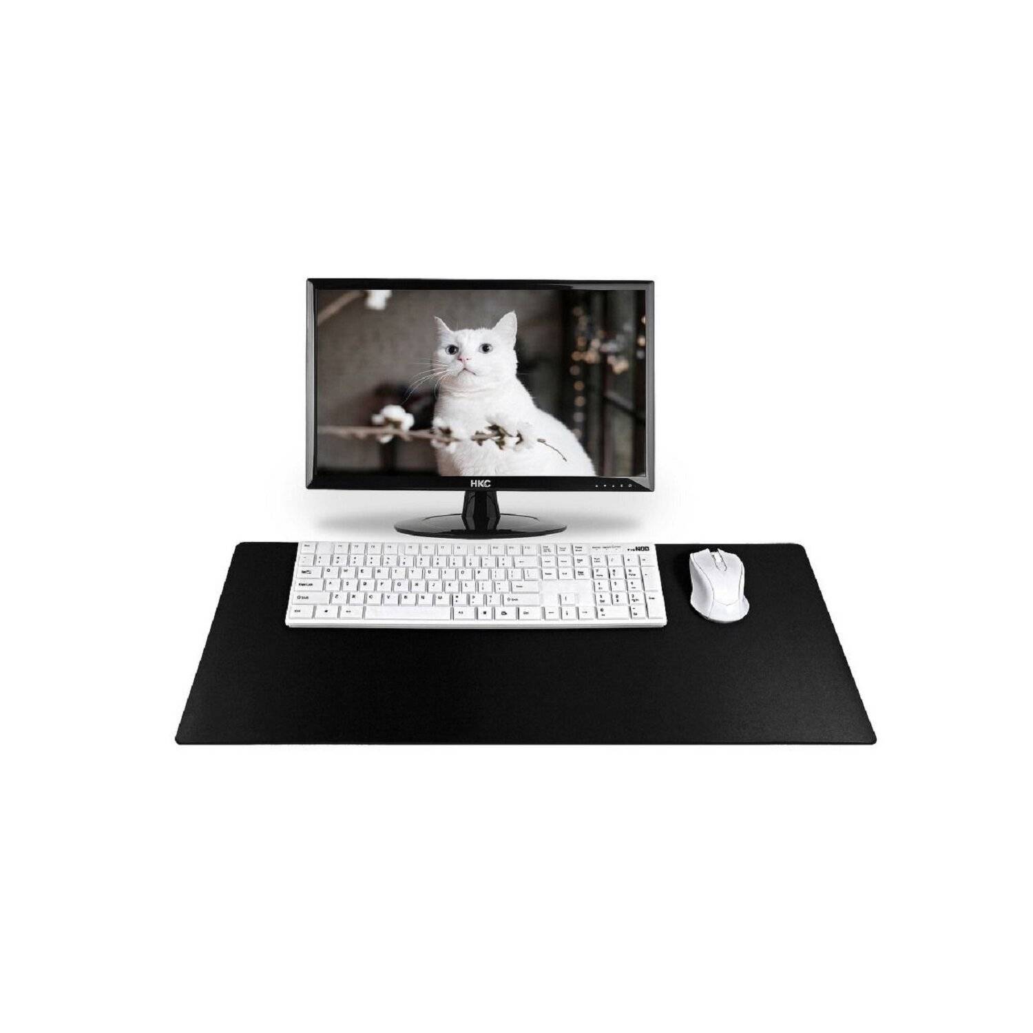 Gaming Mauspad 700x300x2mm (unter Maus und Tastatur), Anti-Rutsch-Gummibasis Schwarz