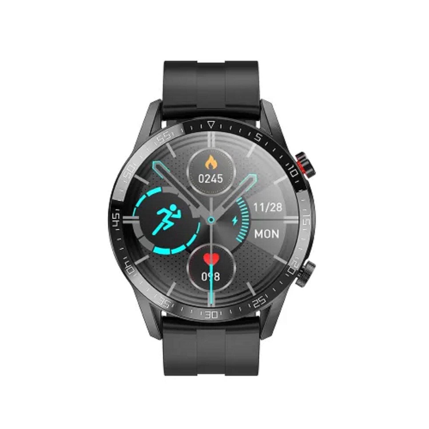 HOCO Smartwatch / Smartwatch Y2 Pro Smart Sport (Anrufe von der Uhr möglich) Schwarz