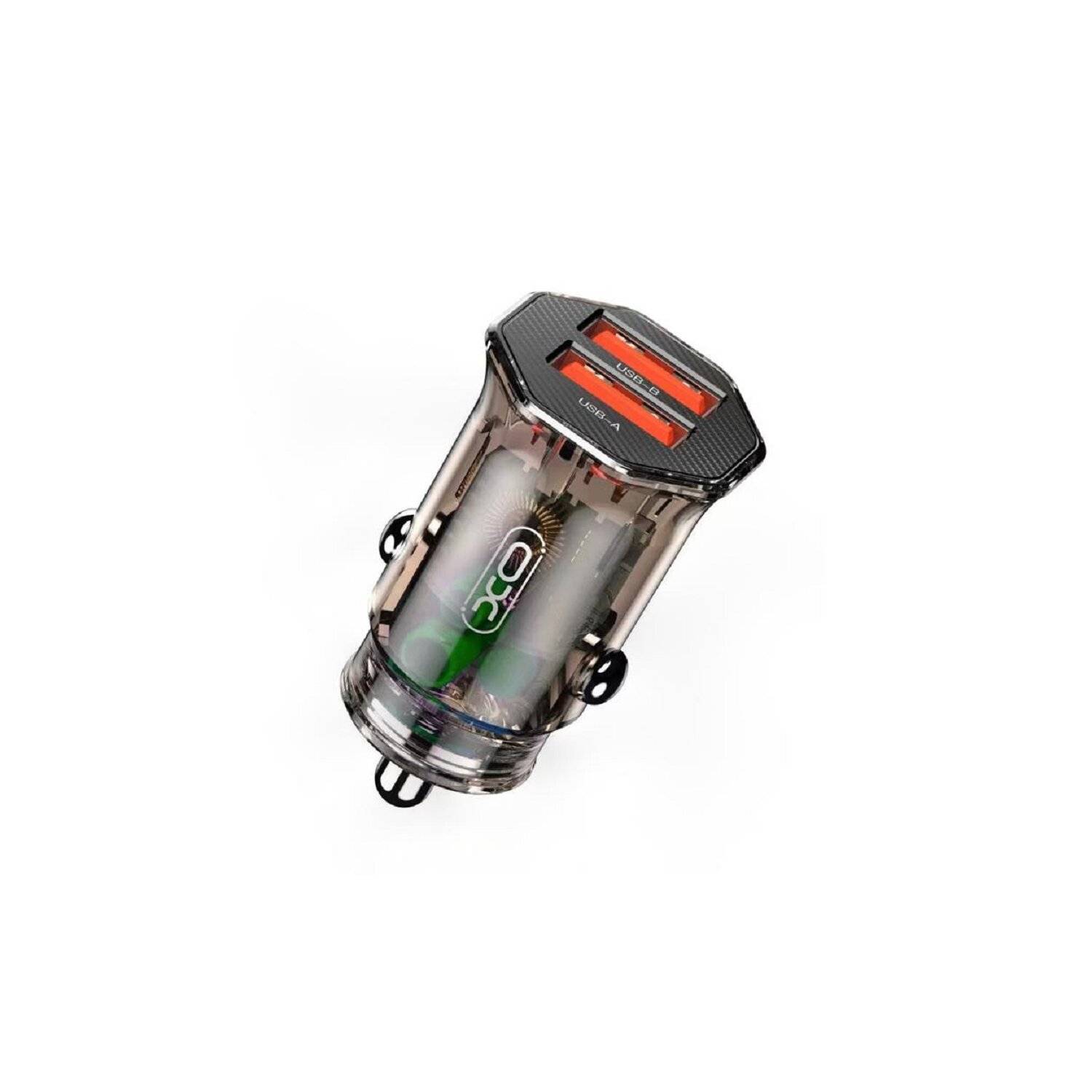 XO Dual KFZ USB Ladegerät Zigarettenanzünder 2.4 A Autoladegerät Braun ohne Kabel