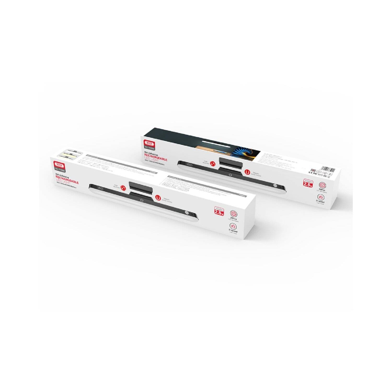 XO YH08A 2,5W LED Magnetlampe Touch-LED-Lampe mit magnetischer Befestigung 1200mAh Schwarz