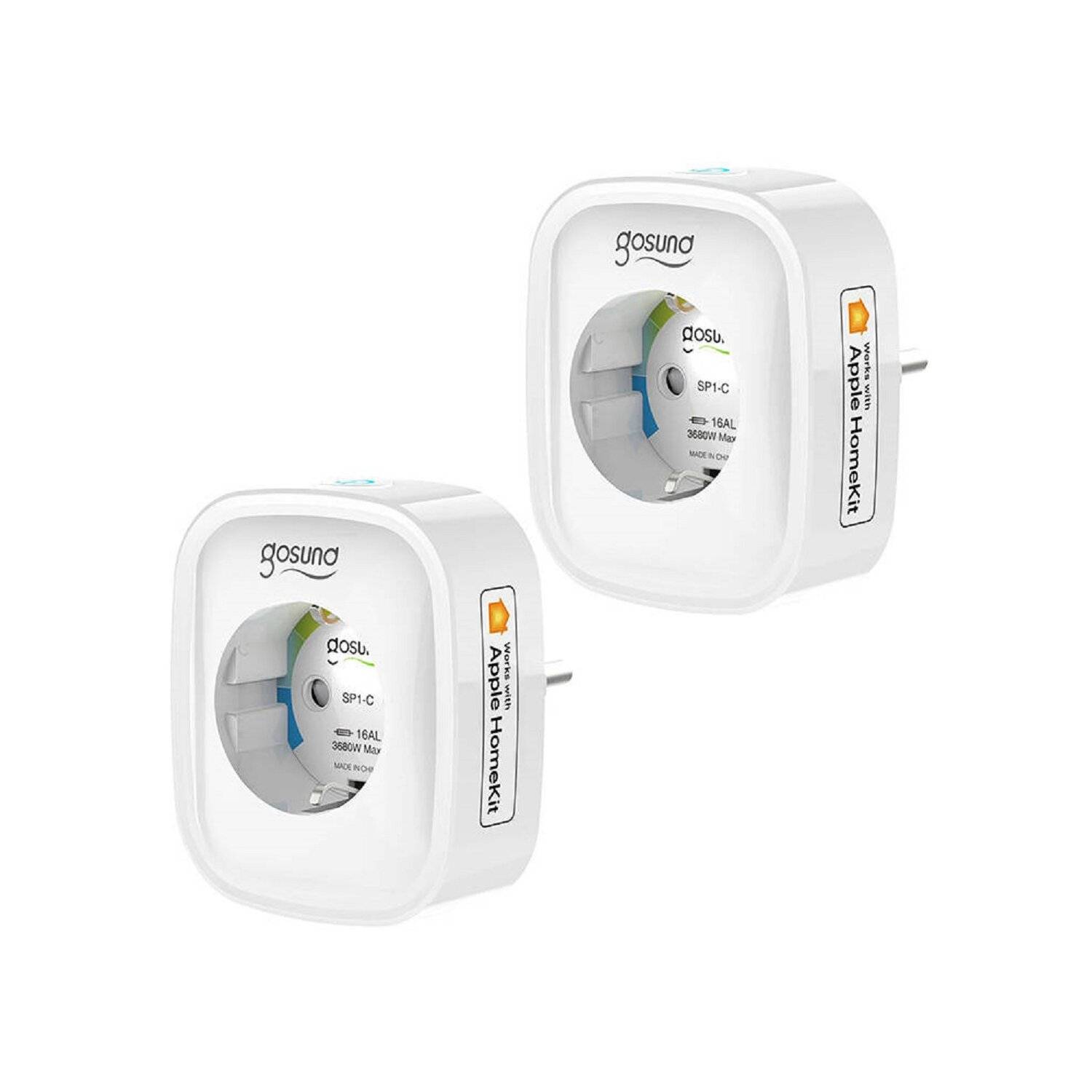 Gosund SP1-H Intelligente Steckdose WiFi Smart Home Management Smart-Steckdose (2er-Pack)(HomeKit) Weiß