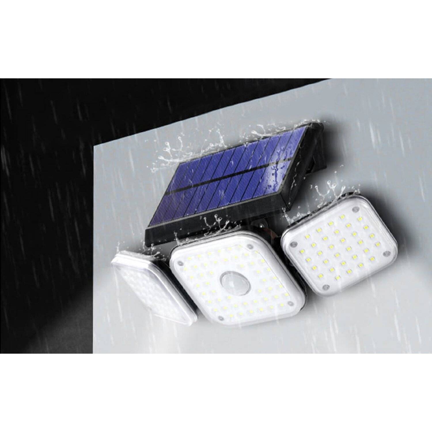 Superfire FF13-C 22W Solarlampe 300lm 2400mAh 3 Beleuchtungsmodi, Bewegungsmelder Außenbeleuchtung Schwarz