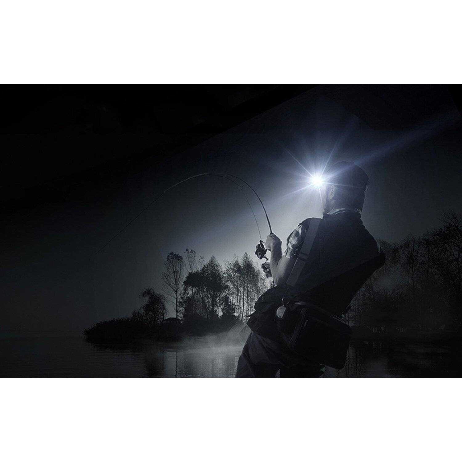 Superfire HL58 Headlight Stirnlampe , 350lm, 2500mAh, USB, 3 Betriebsmodi Schwarz-Orange