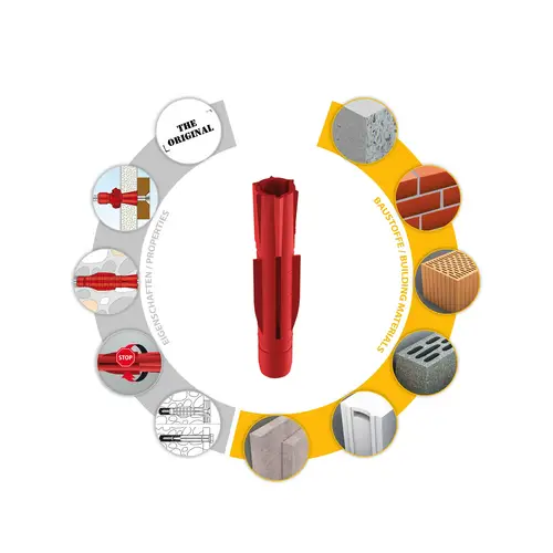 TOX Allzweckdübel Tri, 6x51 mm, in Runddose, 150 Stück TOX Allzweckdübel Tri, 6x51 mm, in Runddose, 150 Stück