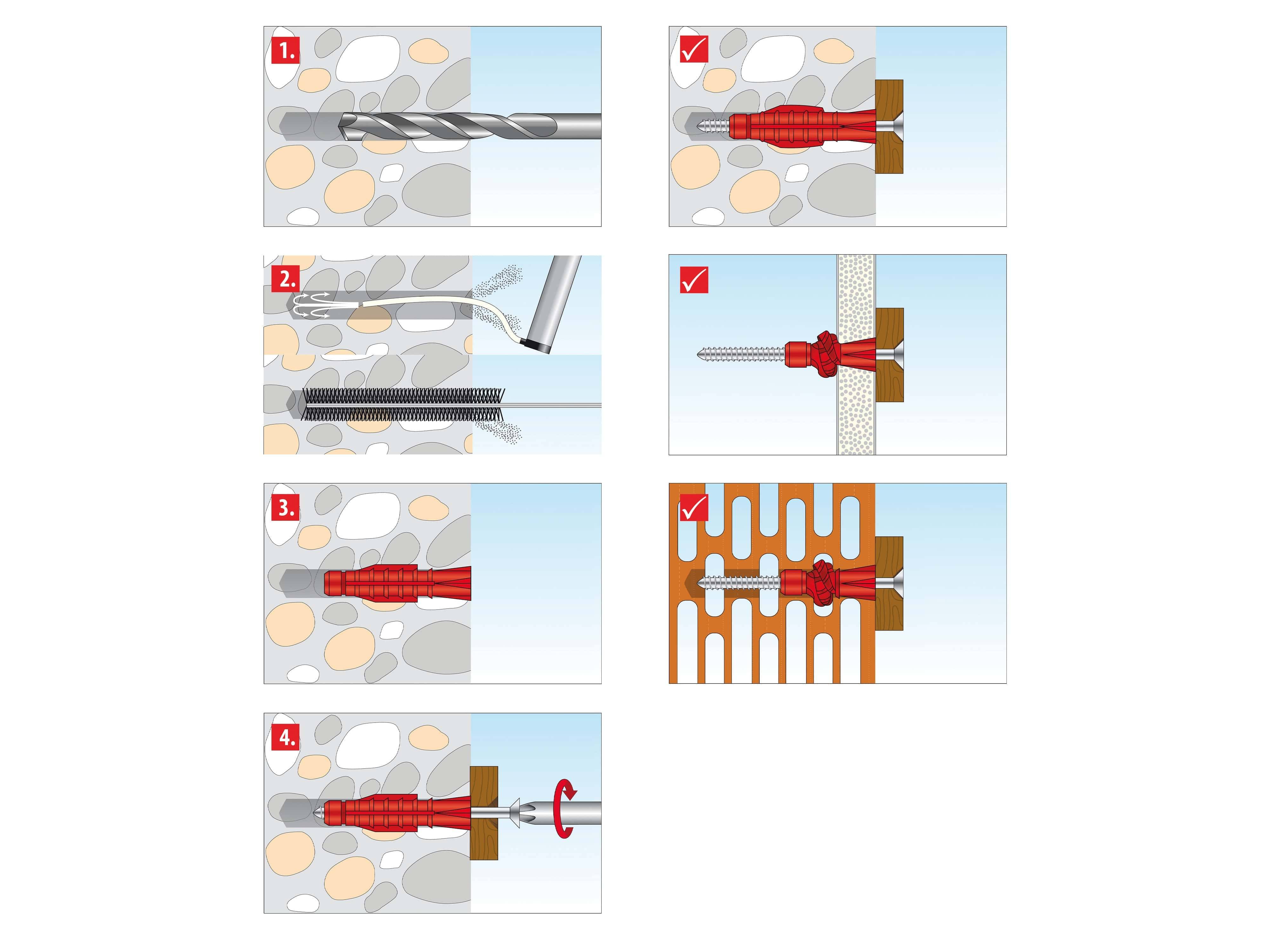 TOX Allzweckdübel Tri, 6x51 mm, in Runddose, 150 Stück