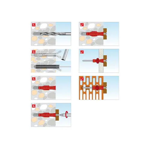 TOX Allzweckdübel Tri, 6x51 mm, in Runddose, 150 Stück TOX Allzweckdübel Tri, 6x51 mm, in Runddose, 150 Stück