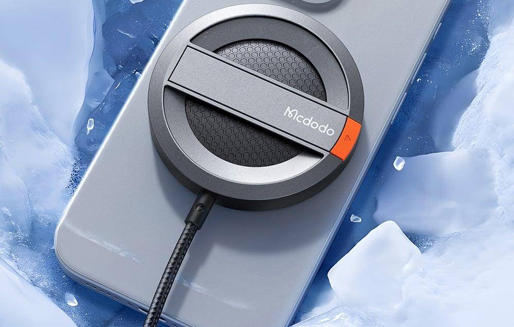 Mcdodo CH-5500 Wireless Charger, magnetisches Ladegerät mit Standfuß, MagSafe, 15W, grau